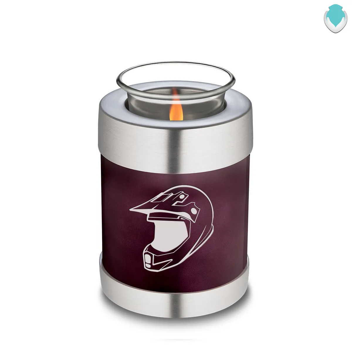 Candle Holder Embrace Cherry Purple Dirt Bike Cremation Urn