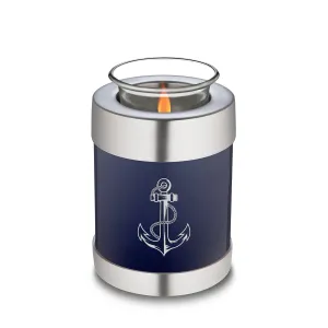 Candle Holder Embrace Cobalt Blue Anchor Cremation Urn