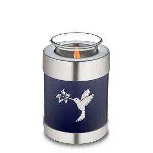 Candle Holder Embrace Cobalt Blue Hummingbird Cremation Urn