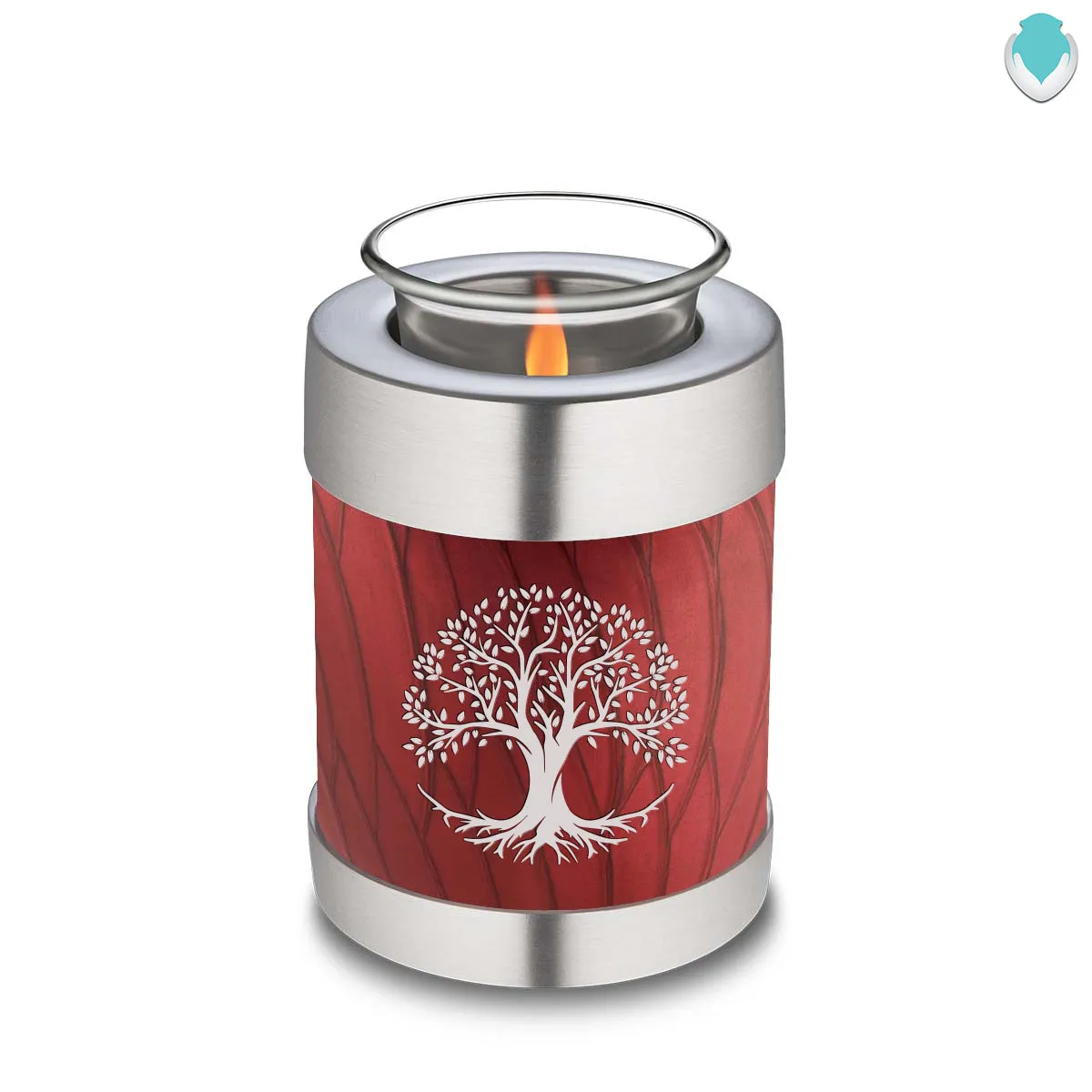 Candle Holder Embrace Pearl Candy Red Tree of Life Cremation Urn
