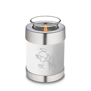 Candle Holder Embrace White Angel Cremation Urn