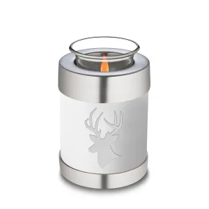 Candle Holder Embrace White Deer Cremation Urn