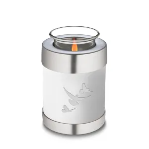 Candle Holder Embrace White Doves Cremation Urn