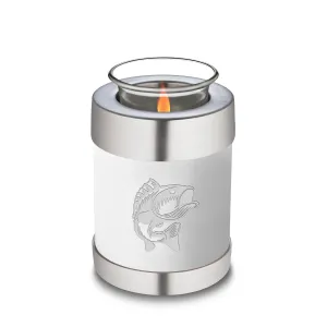 Candle Holder Embrace White Fishing Cremation Urn