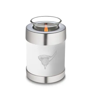 Candle Holder Embrace White Golfer Cremation Urn