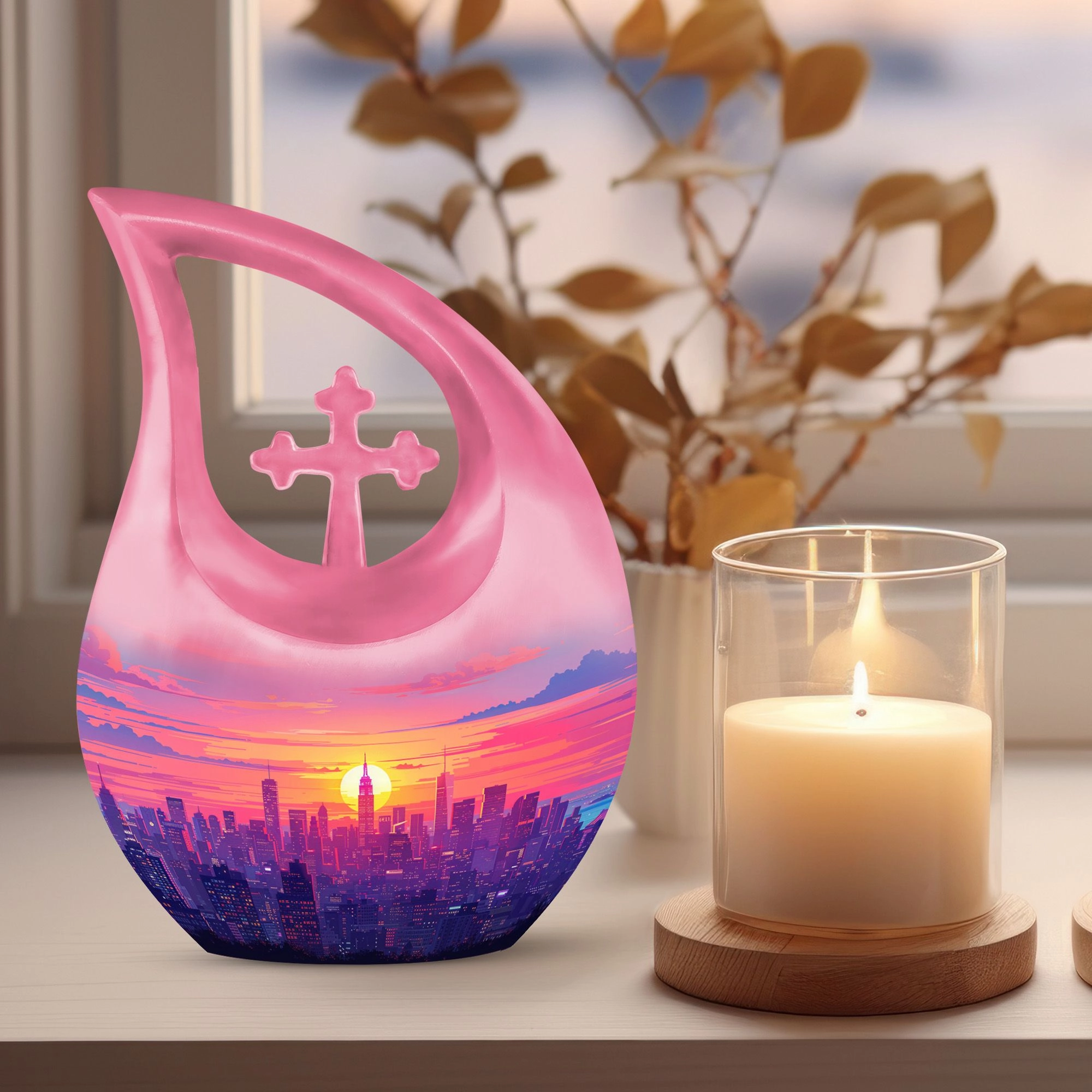 Candy Skyline Urn - Cremation Urn For Human Ashes
