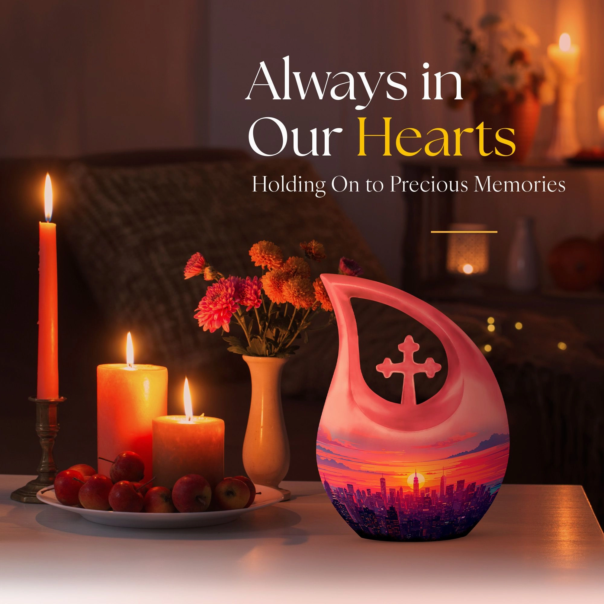 Candy Skyline Urn - Cremation Urn For Human Ashes