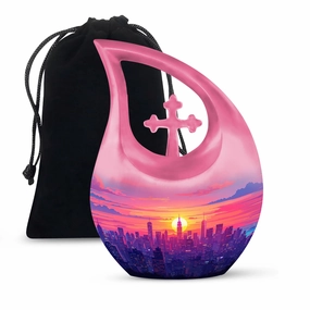 Candy Skyline Urn - Cremation Urn For Human Ashes