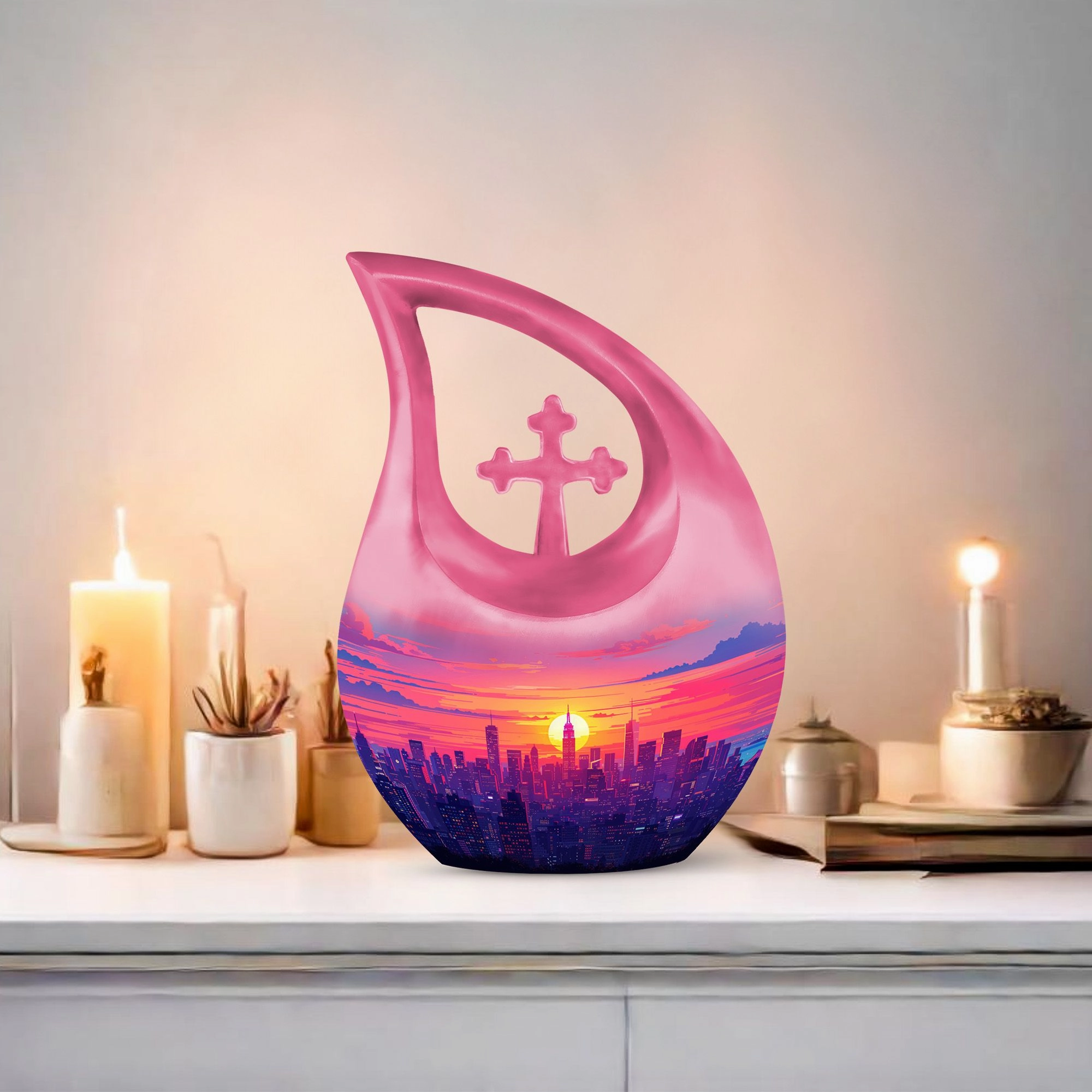 Candy Skyline Urn - Cremation Urn For Human Ashes