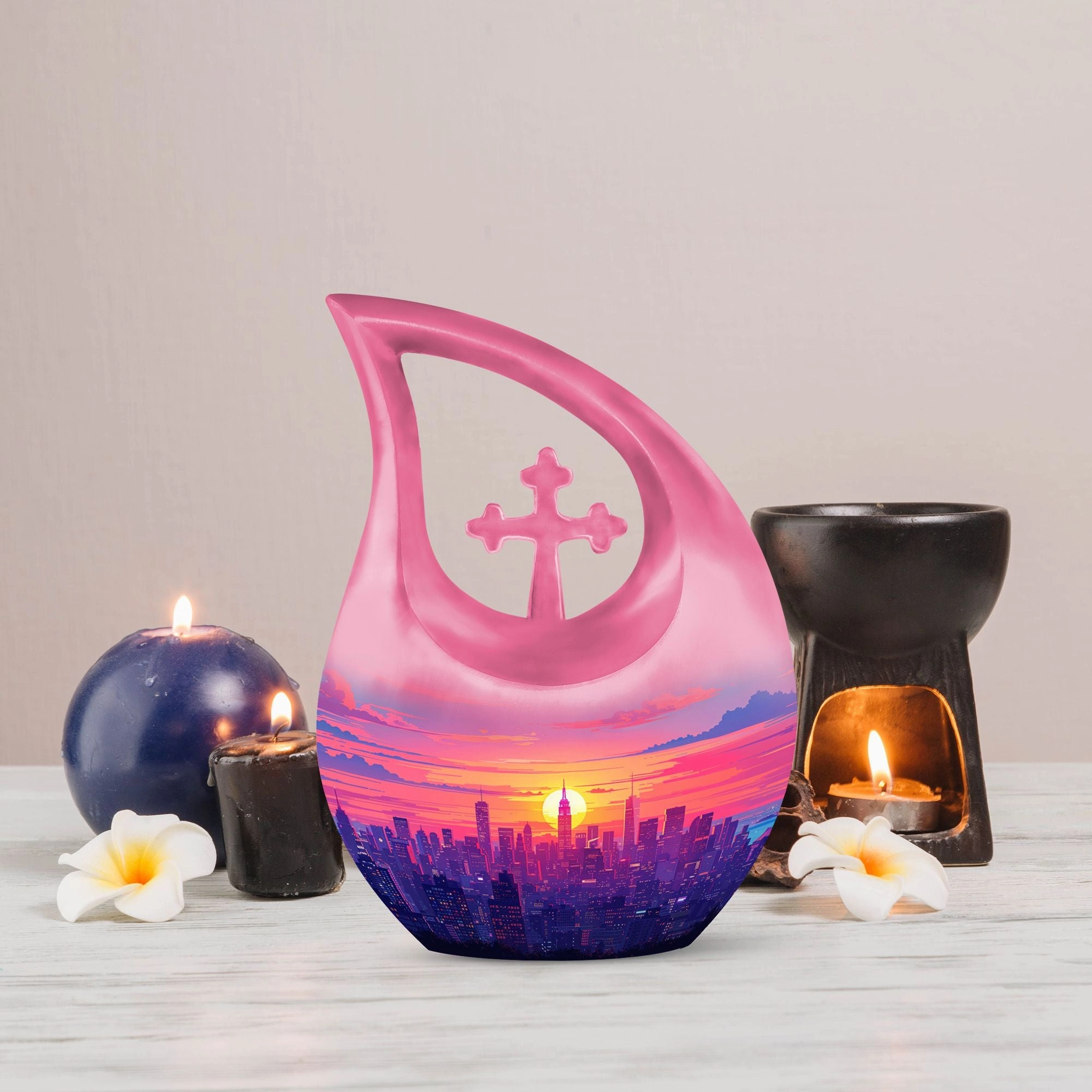 Candy Skyline Urn - Cremation Urn For Human Ashes