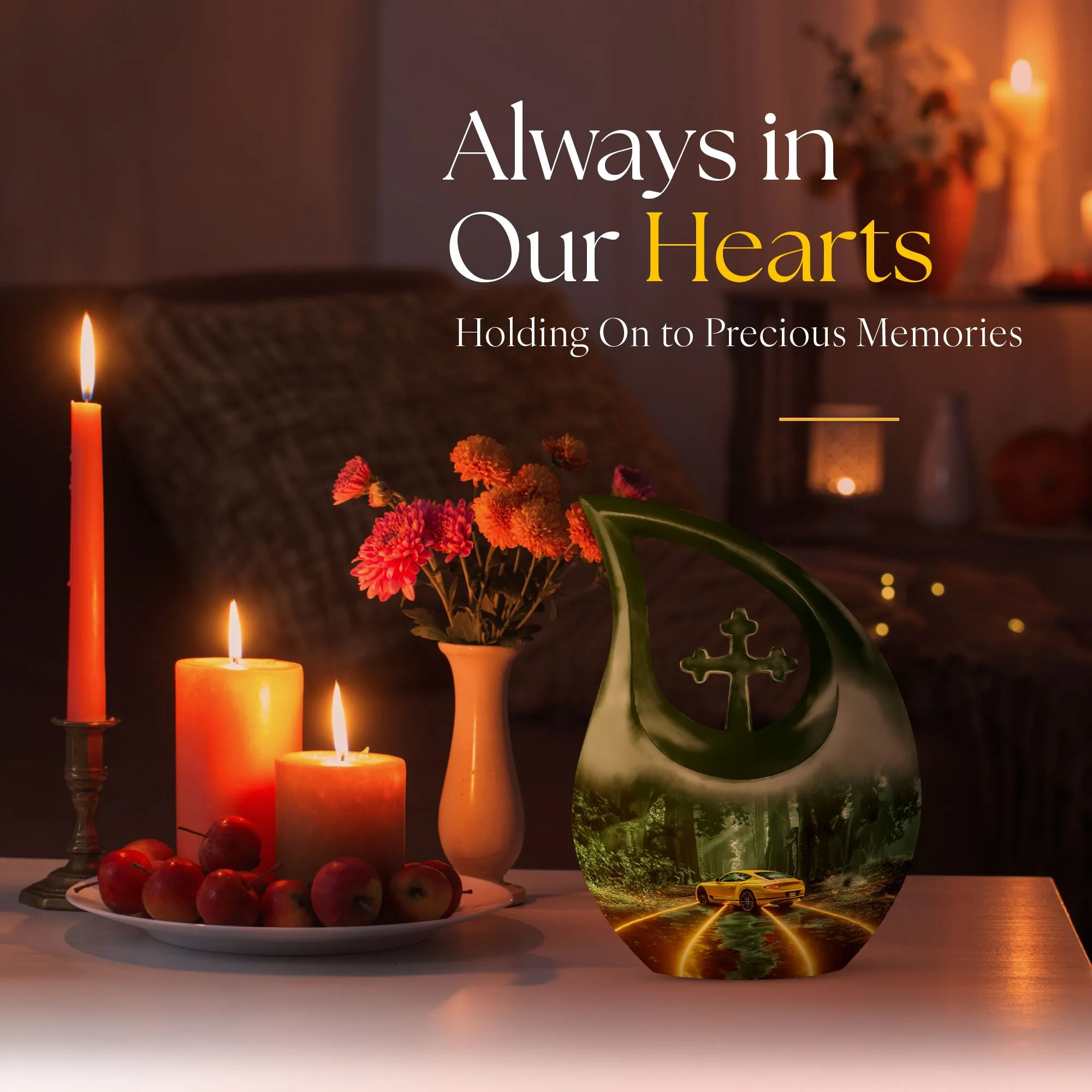 Car Memory Urn: Small Cremation Urn For Human Ashes