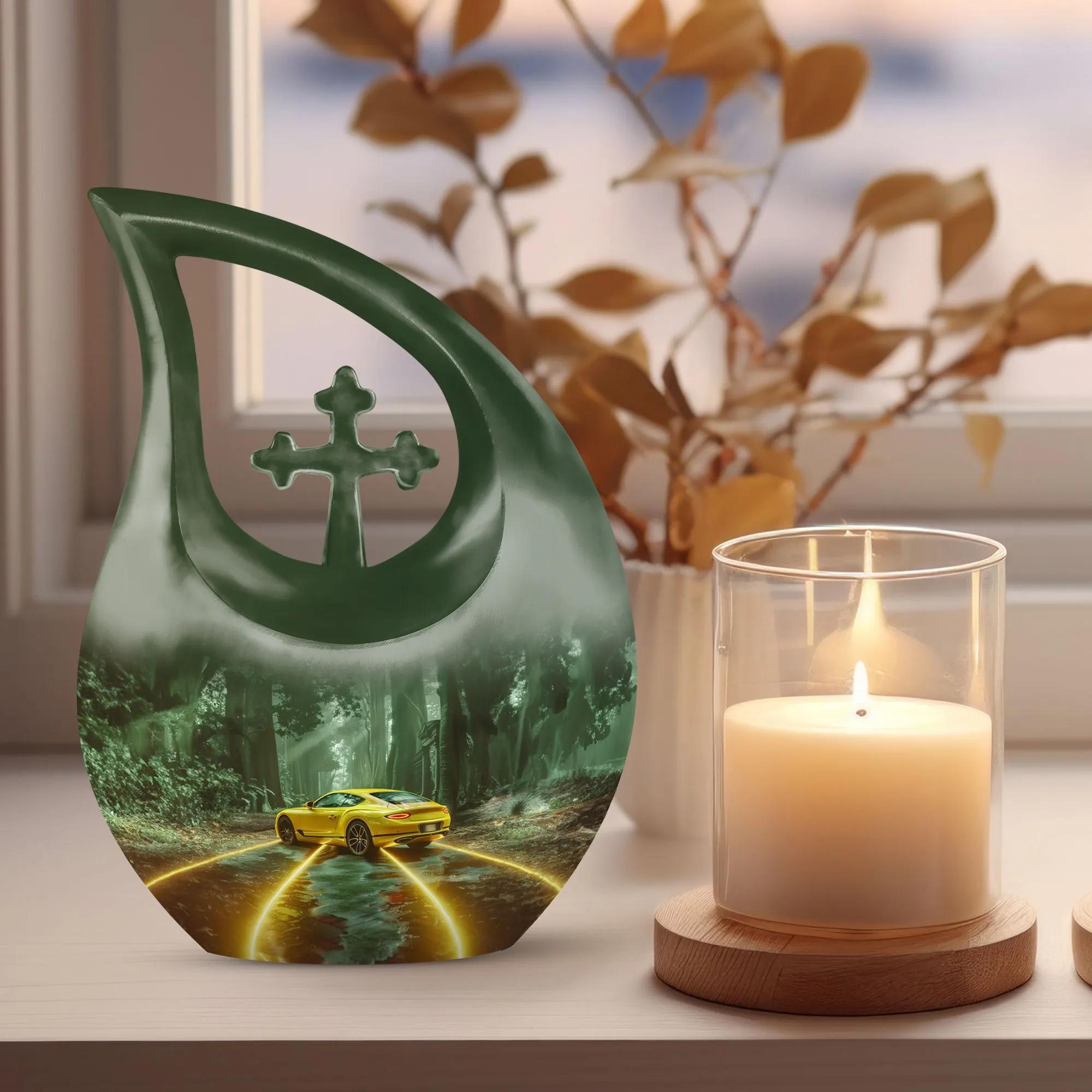 Car Memory Urn: Small Cremation Urn For Human Ashes