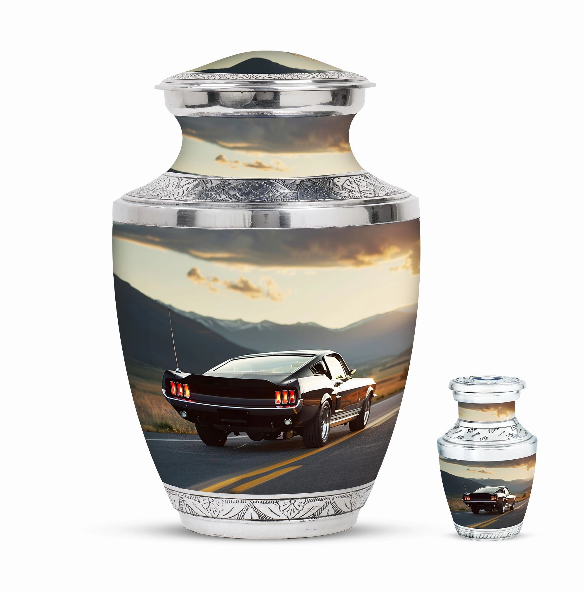 Car Cremation Medium Size Urn For Ashes Memorial & Funeral Urn