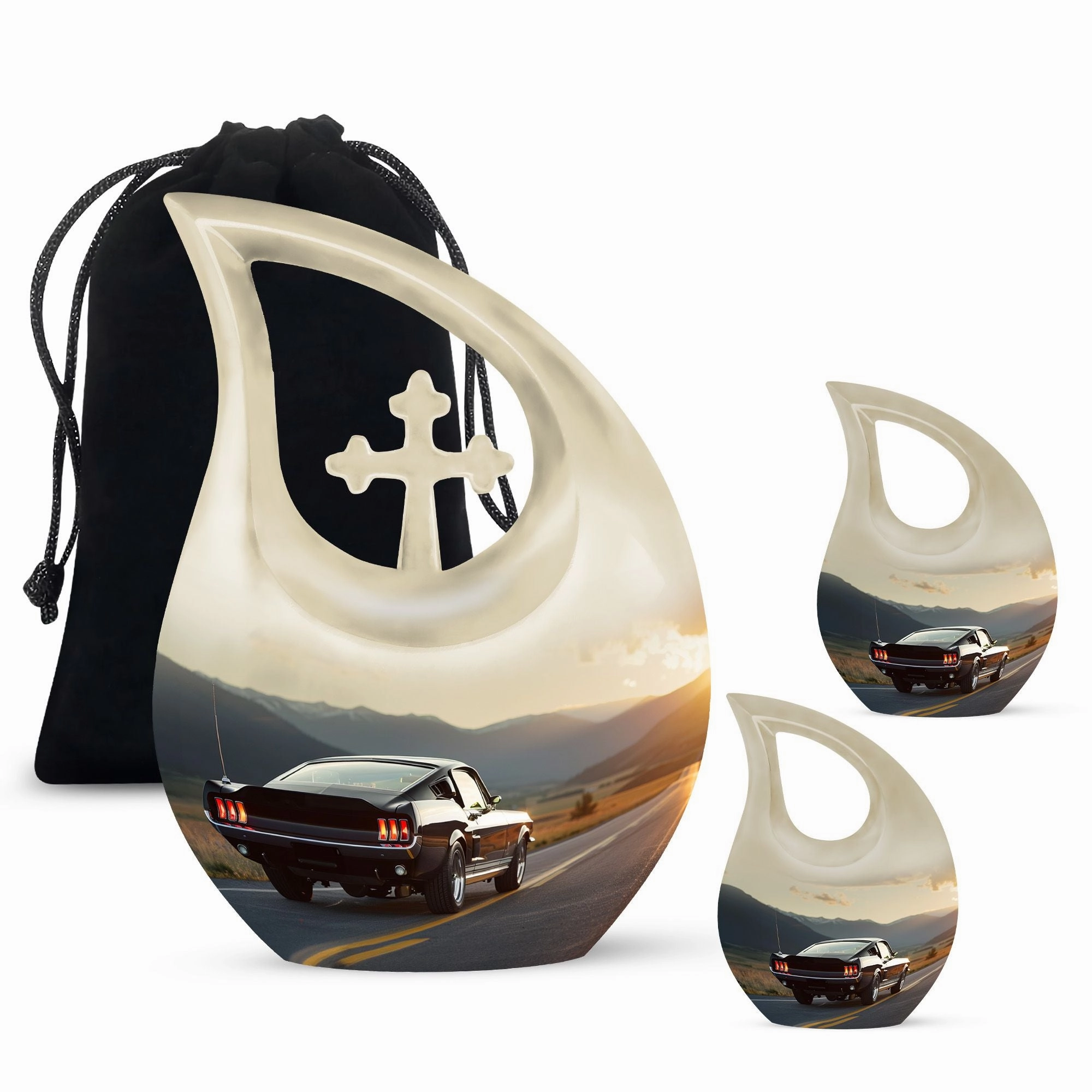 Car Cremation Medium Size Urn For Ashes Memorial & Funeral Urn