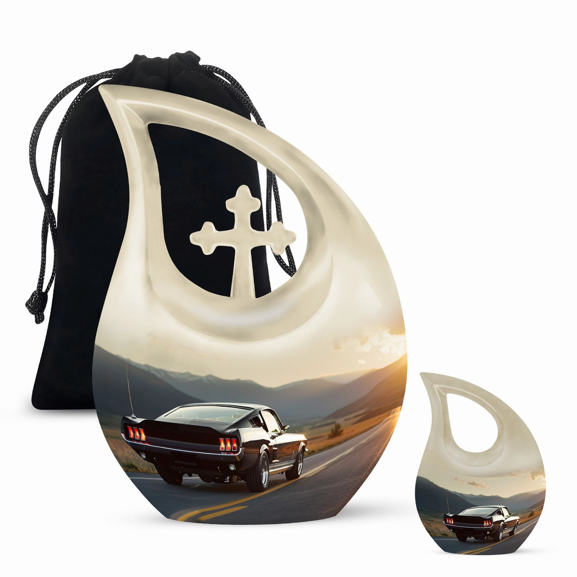 Car Cremation Medium Size Urn For Ashes Memorial & Funeral Urn
