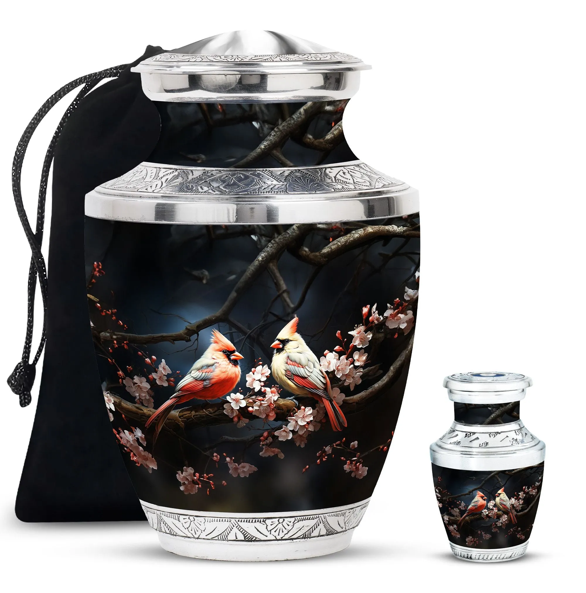Cardinal Bird Cremation Mini Urns For Ashes Memorial & Funeral Urn