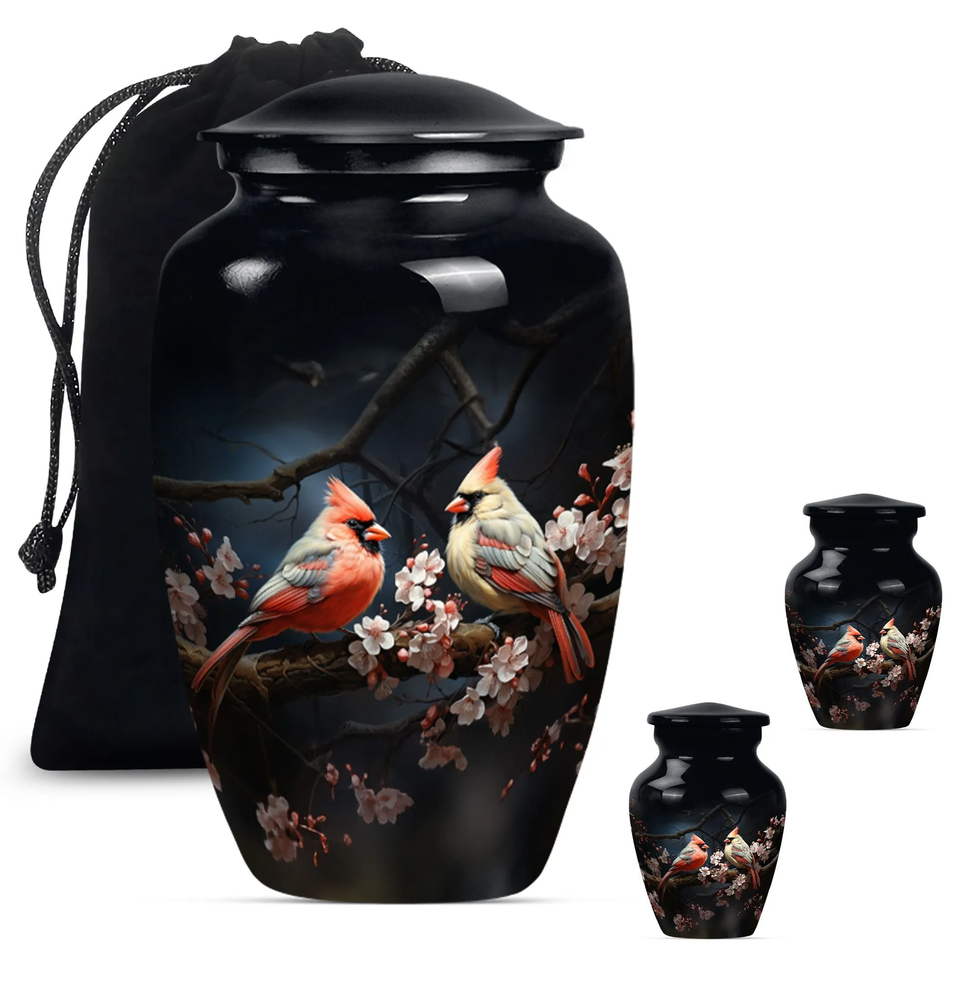 Cardinal Bird Cremation Mini Urns For Ashes Memorial & Funeral Urn