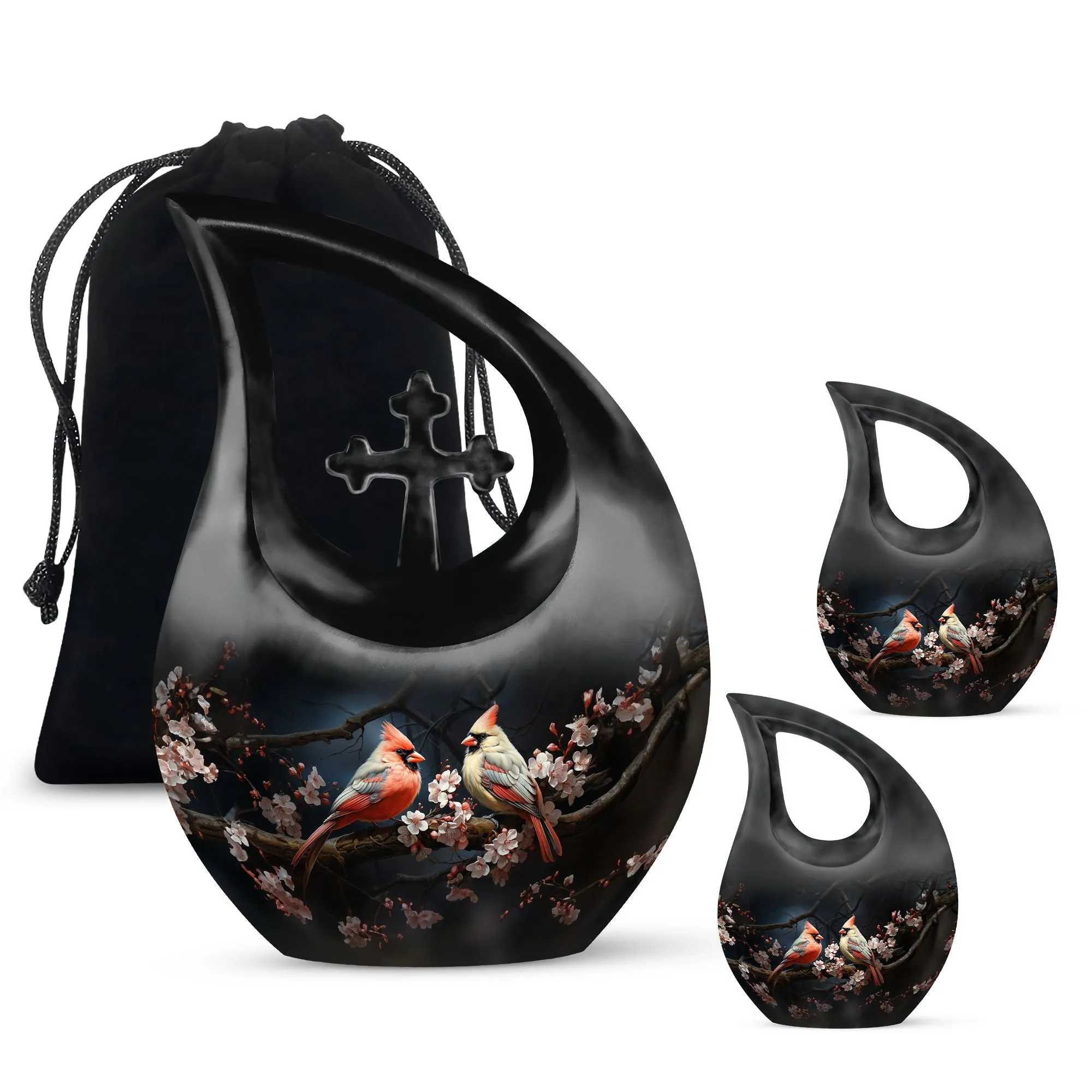 Cardinal Bird Cremation Mini Urns For Ashes Memorial & Funeral Urn