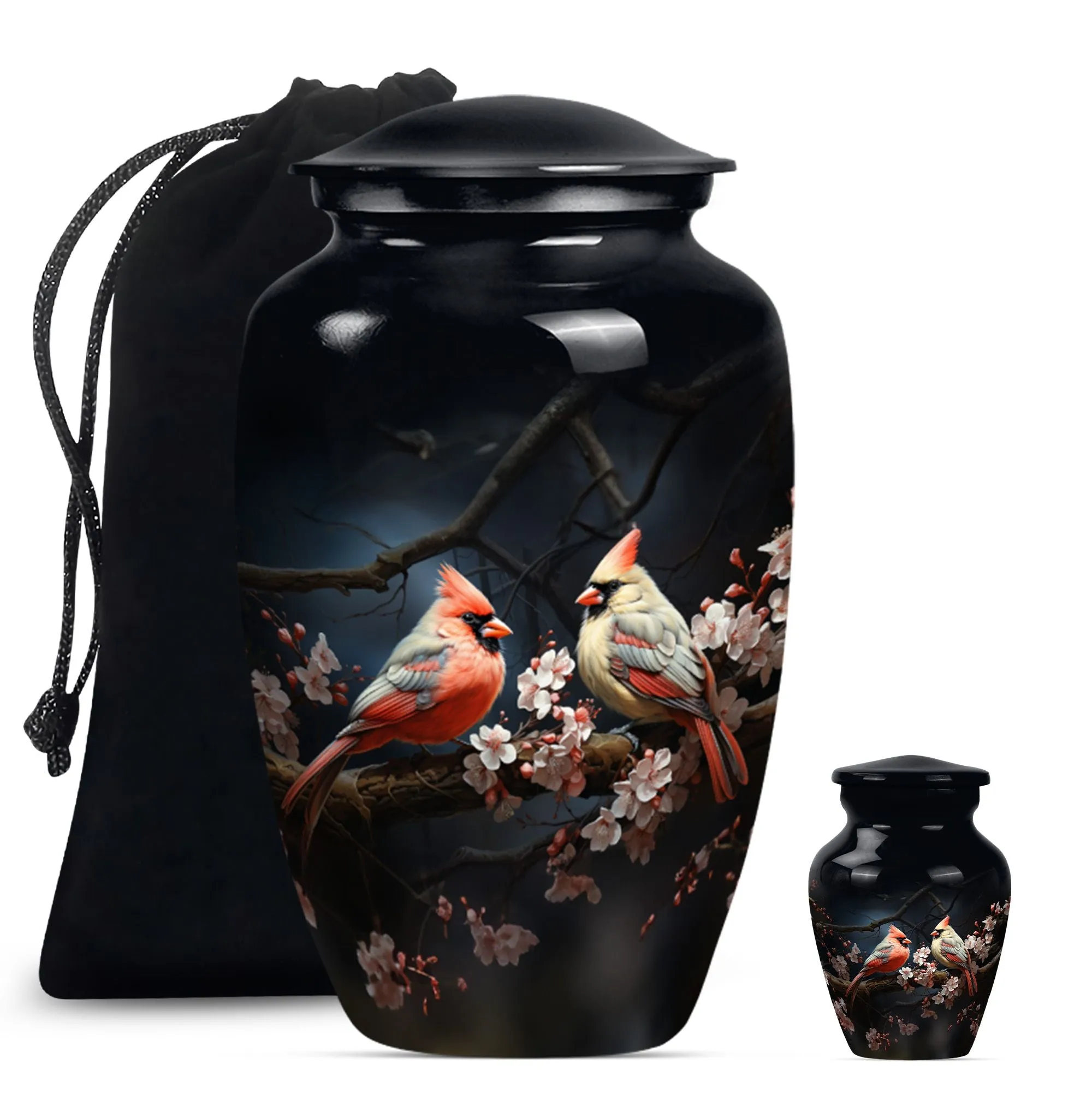 Cardinal Bird Cremation Mini Urns For Ashes Memorial & Funeral Urn