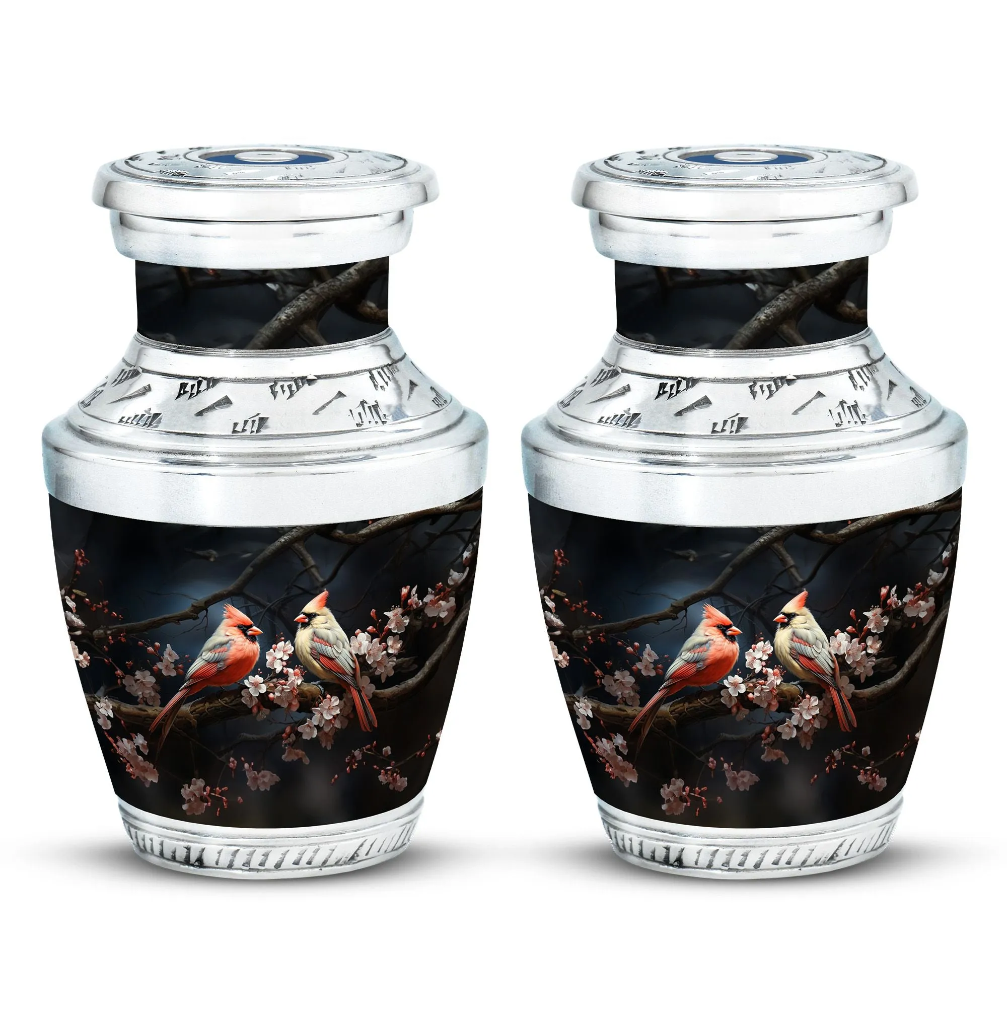 Cardinal Bird Cremation Mini Urns For Ashes Memorial & Funeral Urn
