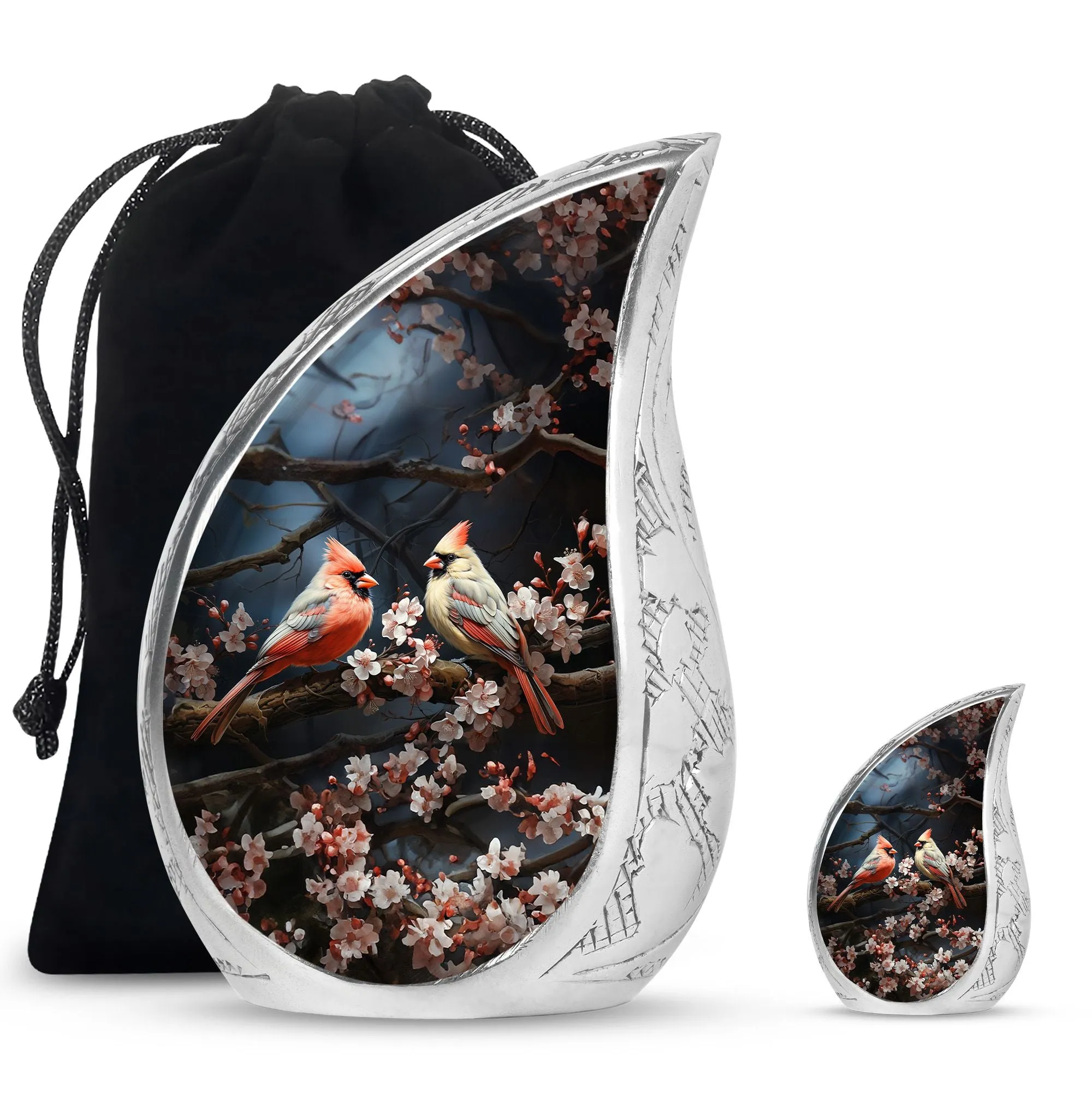 Cardinal Bird Cremation Mini Urns For Ashes Memorial & Funeral Urn
