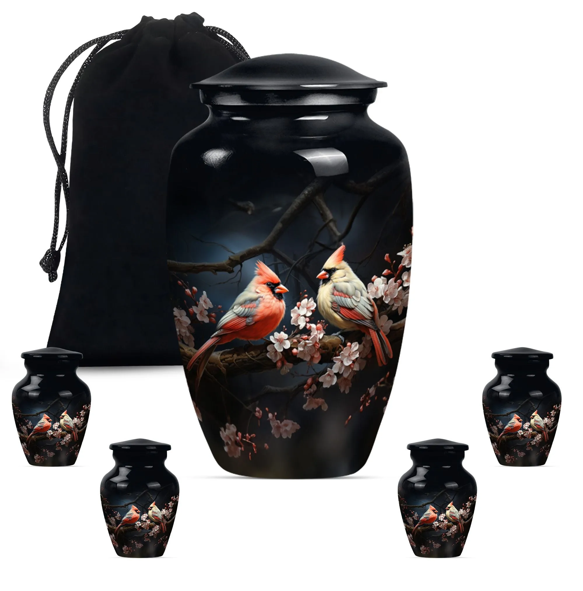 Cardinal Bird Cremation Mini Urns For Ashes Memorial & Funeral Urn