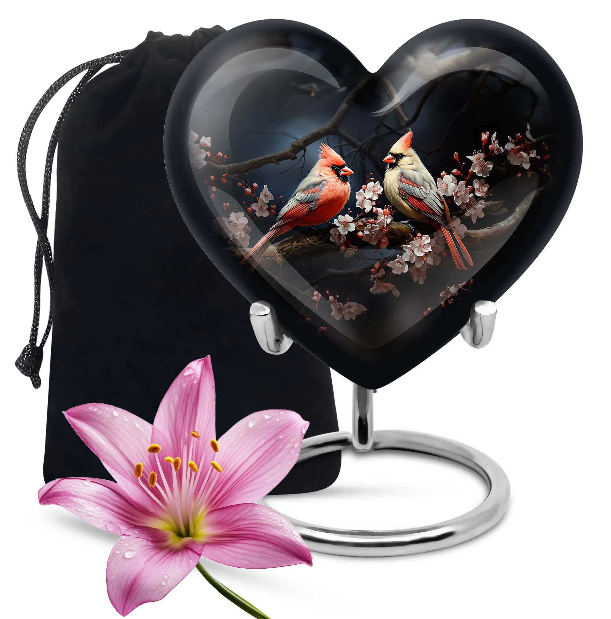 Cardinal Bird Cremation Mini Urns For Ashes Memorial & Funeral Urn