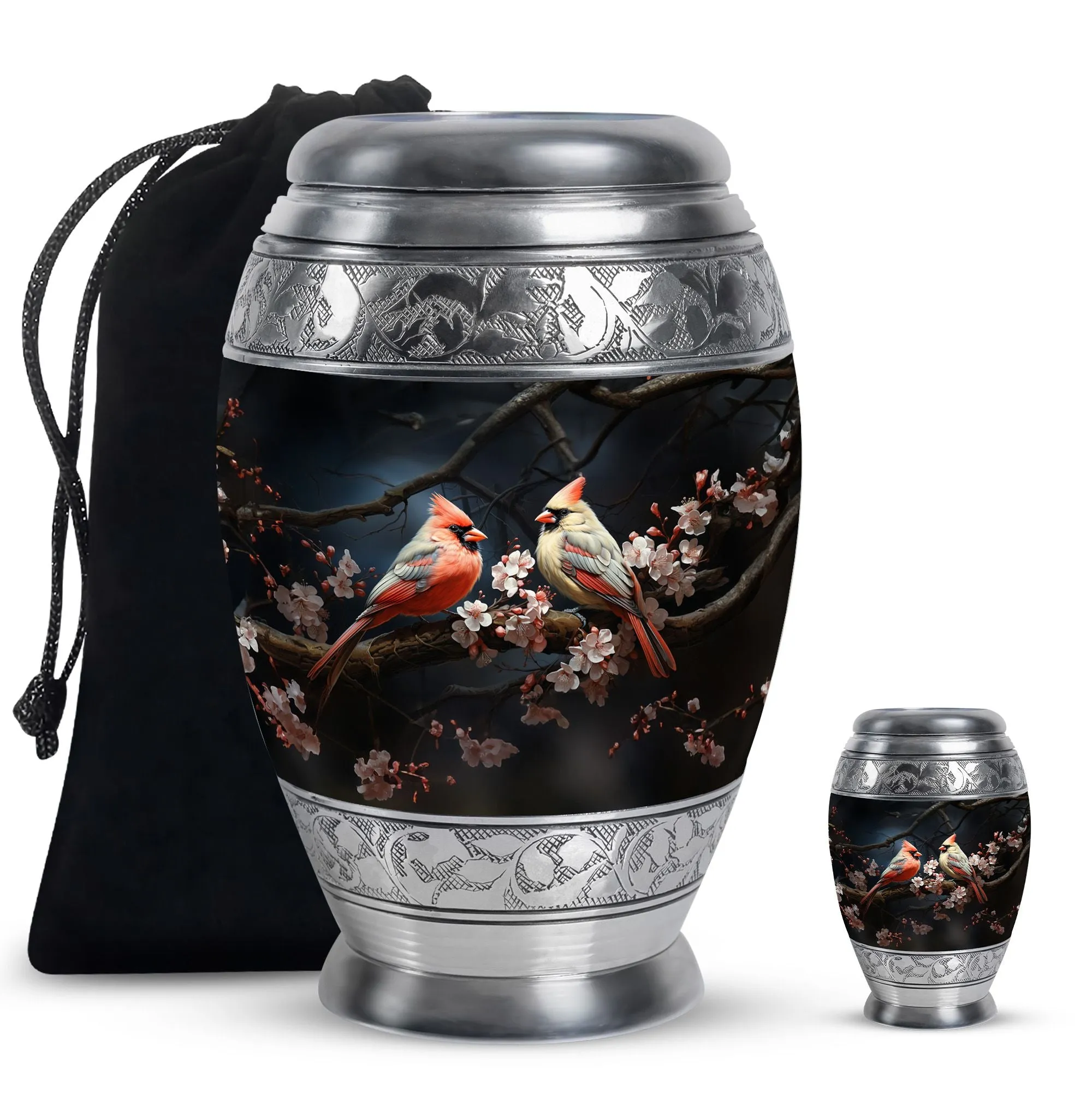 Cardinal Bird Cremation Mini Urns For Ashes Memorial & Funeral Urn
