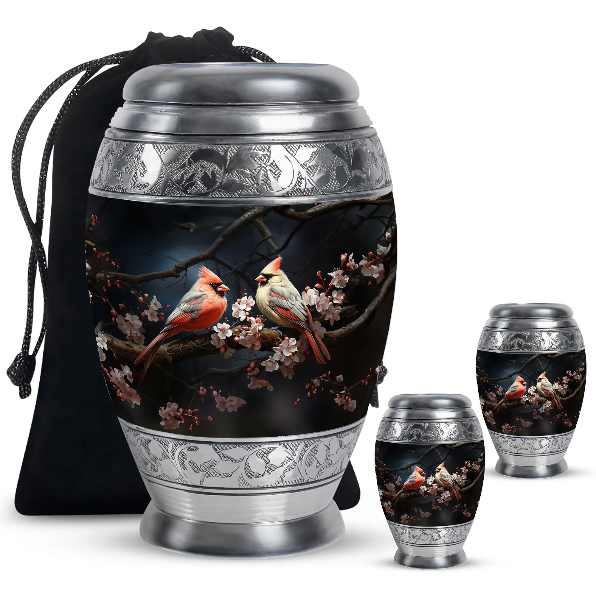 Cardinal Bird Cremation Mini Urns For Ashes Memorial & Funeral Urn
