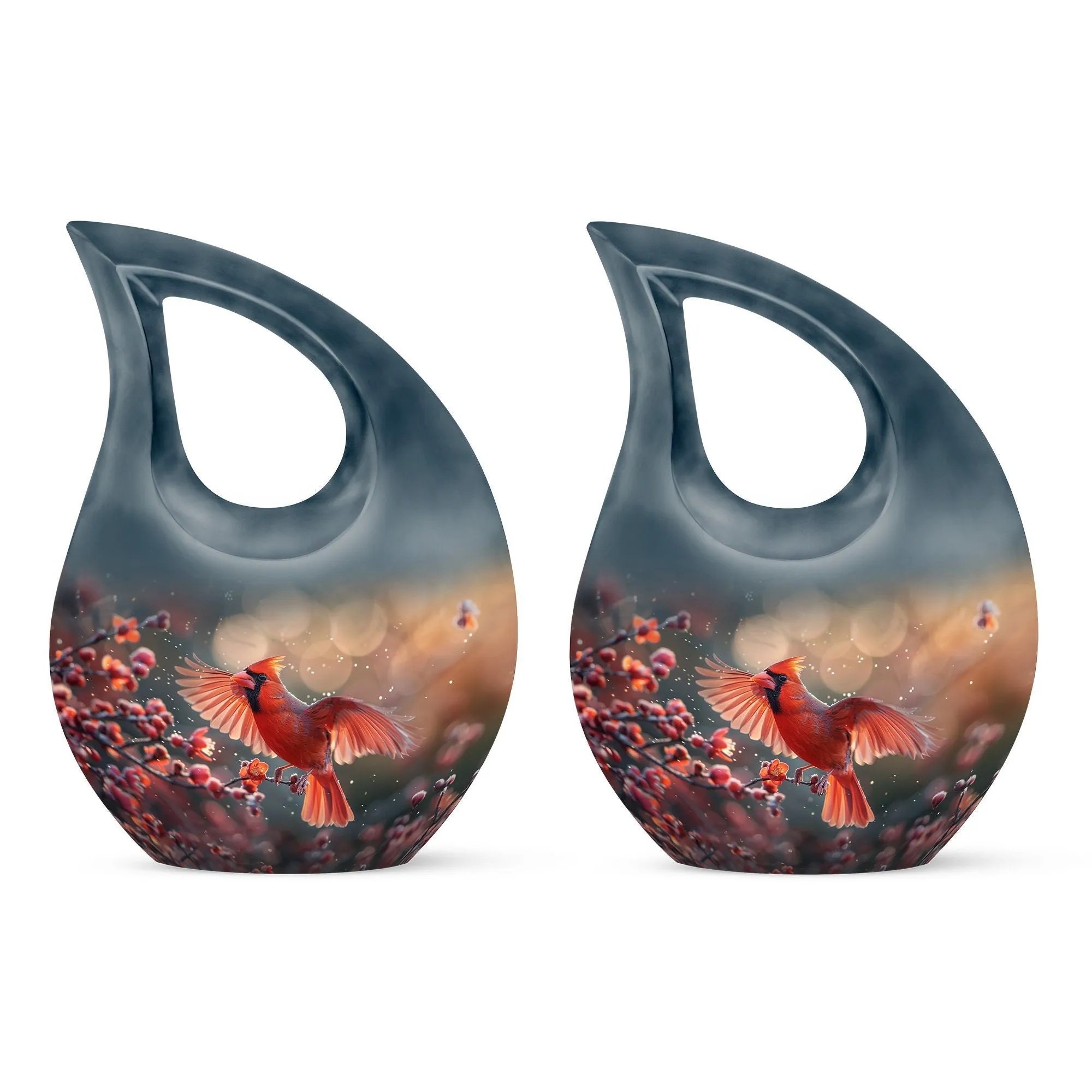 Cardinal Bird Enshrined - Premium Keepsake Human Ashes Memorial