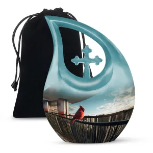 Cardinal Bird Memorial Urn: Cremation Urn For Ashes