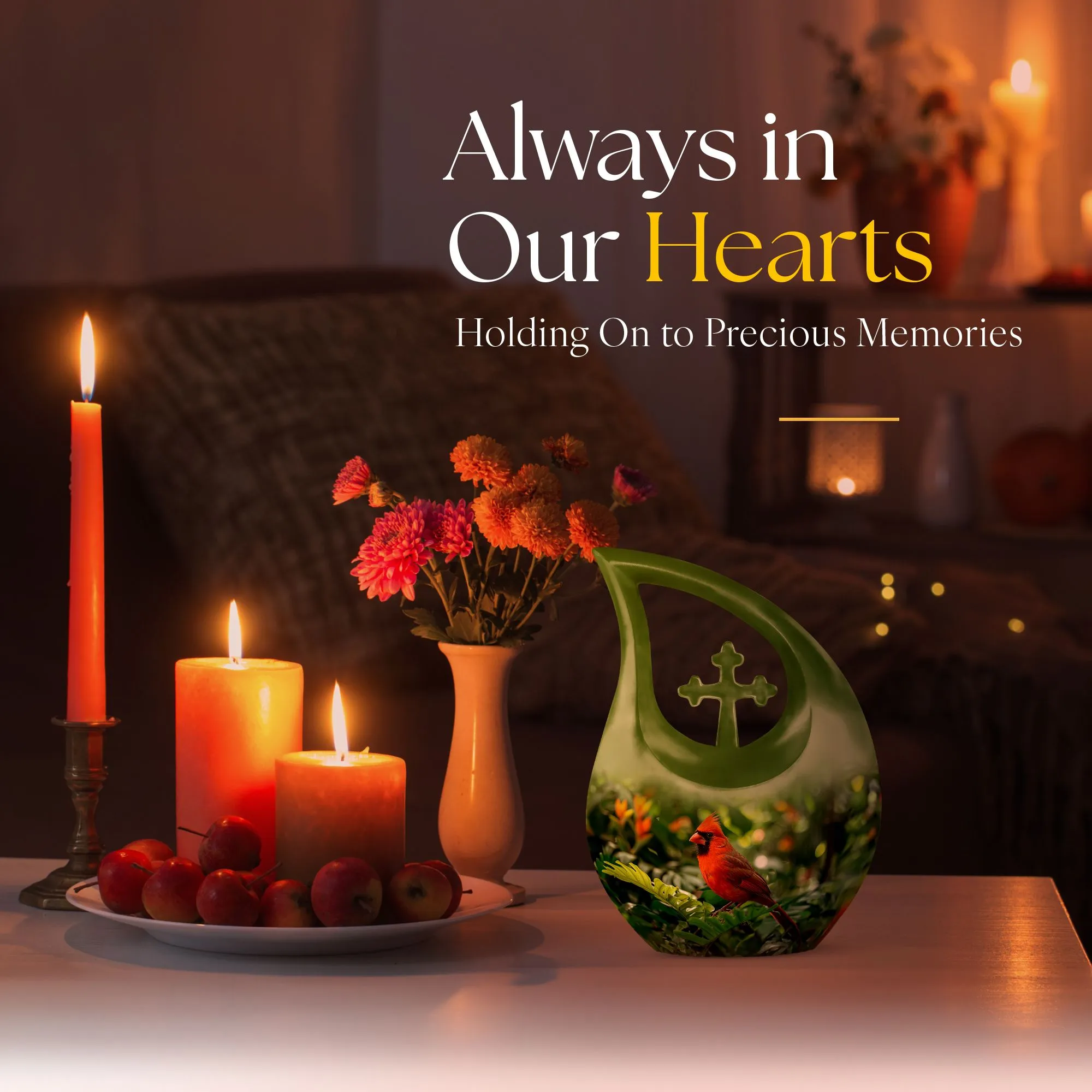 Cardinal Bird Urn : Containers For Ashes After Cremation