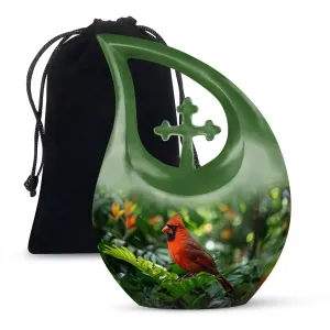Cardinal Bird Urn : Containers For Ashes After Cremation