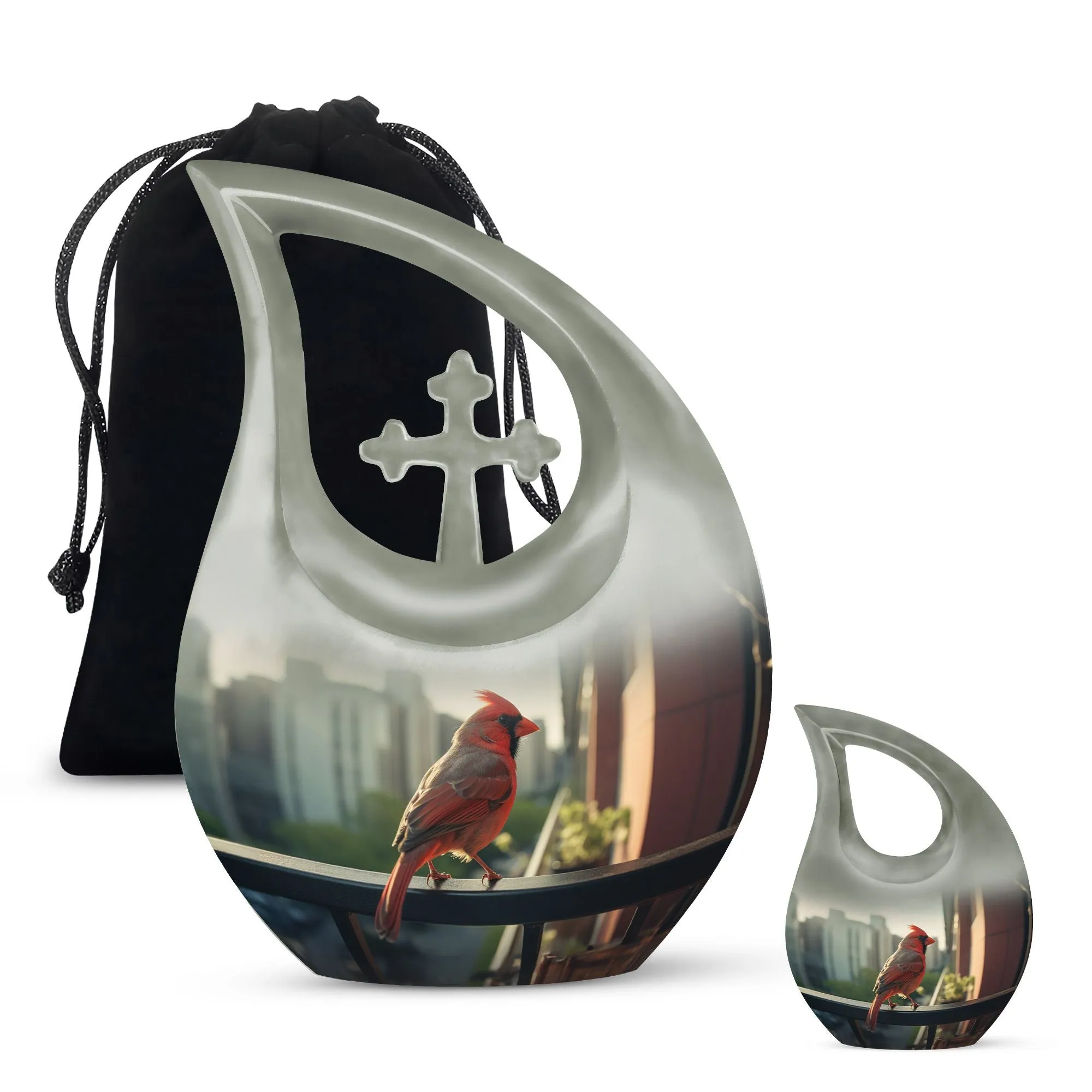 Cardinal Bird Urn – Full Size Memorial Cremation Urn
