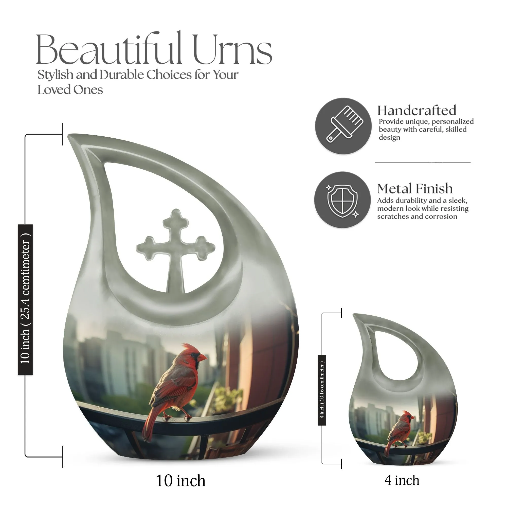Cardinal Bird Urn – Full Size Memorial Cremation Urn