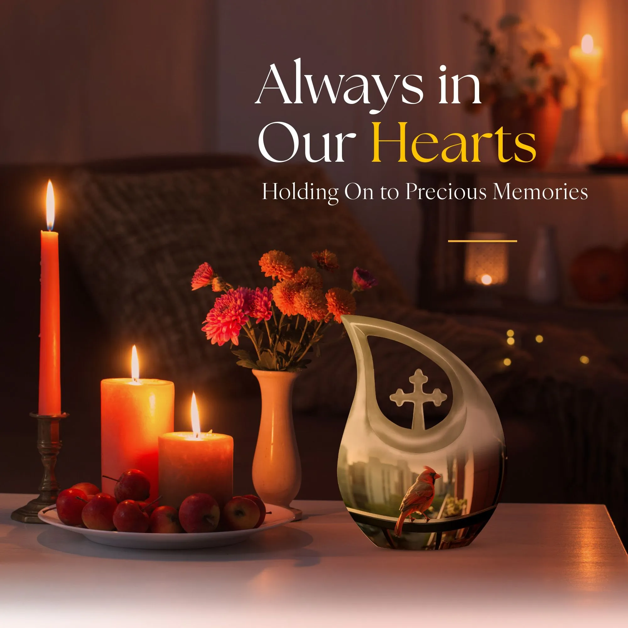 Cardinal Bird Urn – Full Size Memorial Cremation Urn