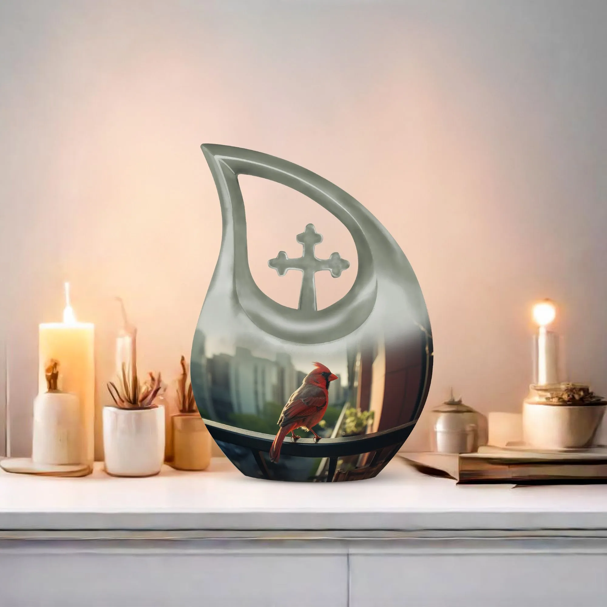 Cardinal Bird Urn – Full Size Memorial Cremation Urn