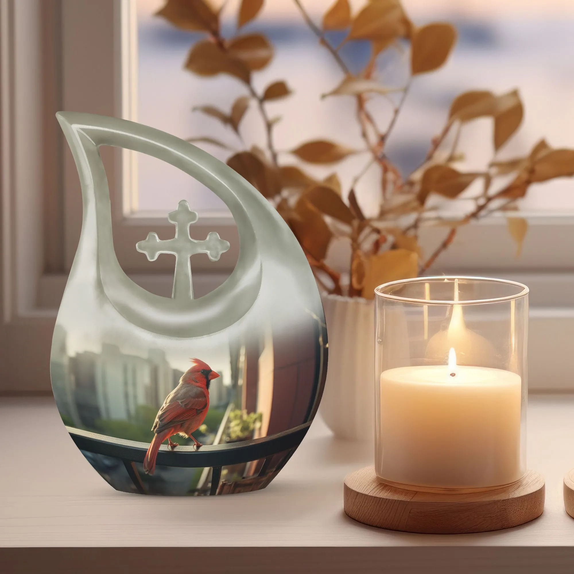 Cardinal Bird Urn – Full Size Memorial Cremation Urn