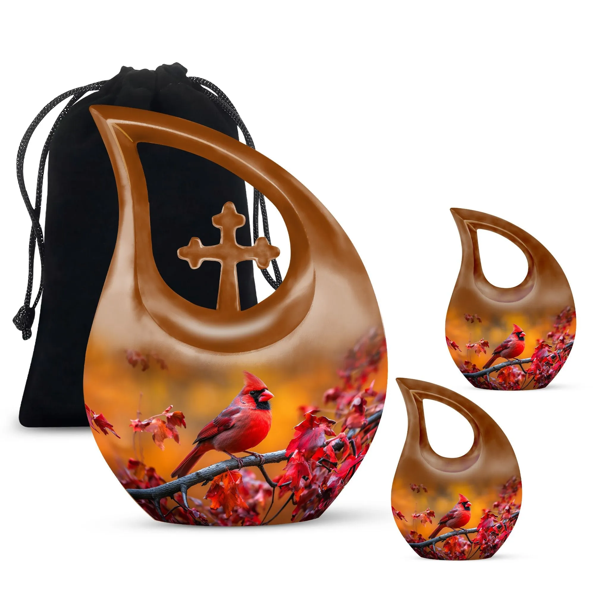 Cardinal Bird Urn: Keepsake Cremation Urn For Human Ashes