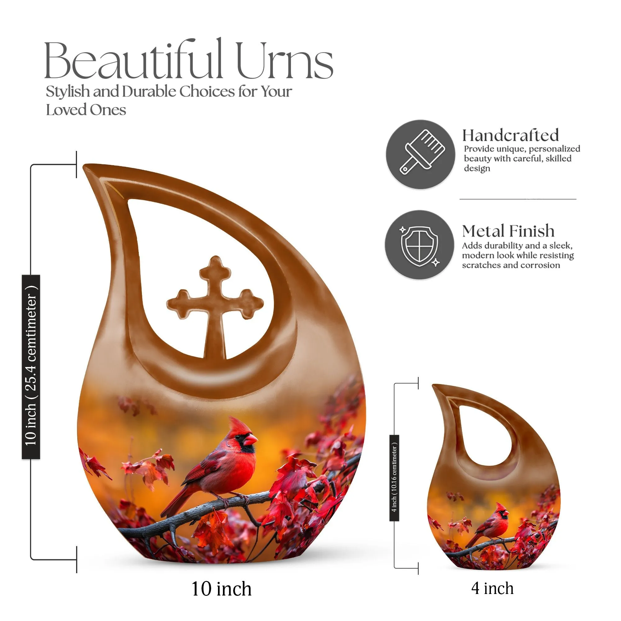 Cardinal Bird Urn: Keepsake Cremation Urn For Human Ashes