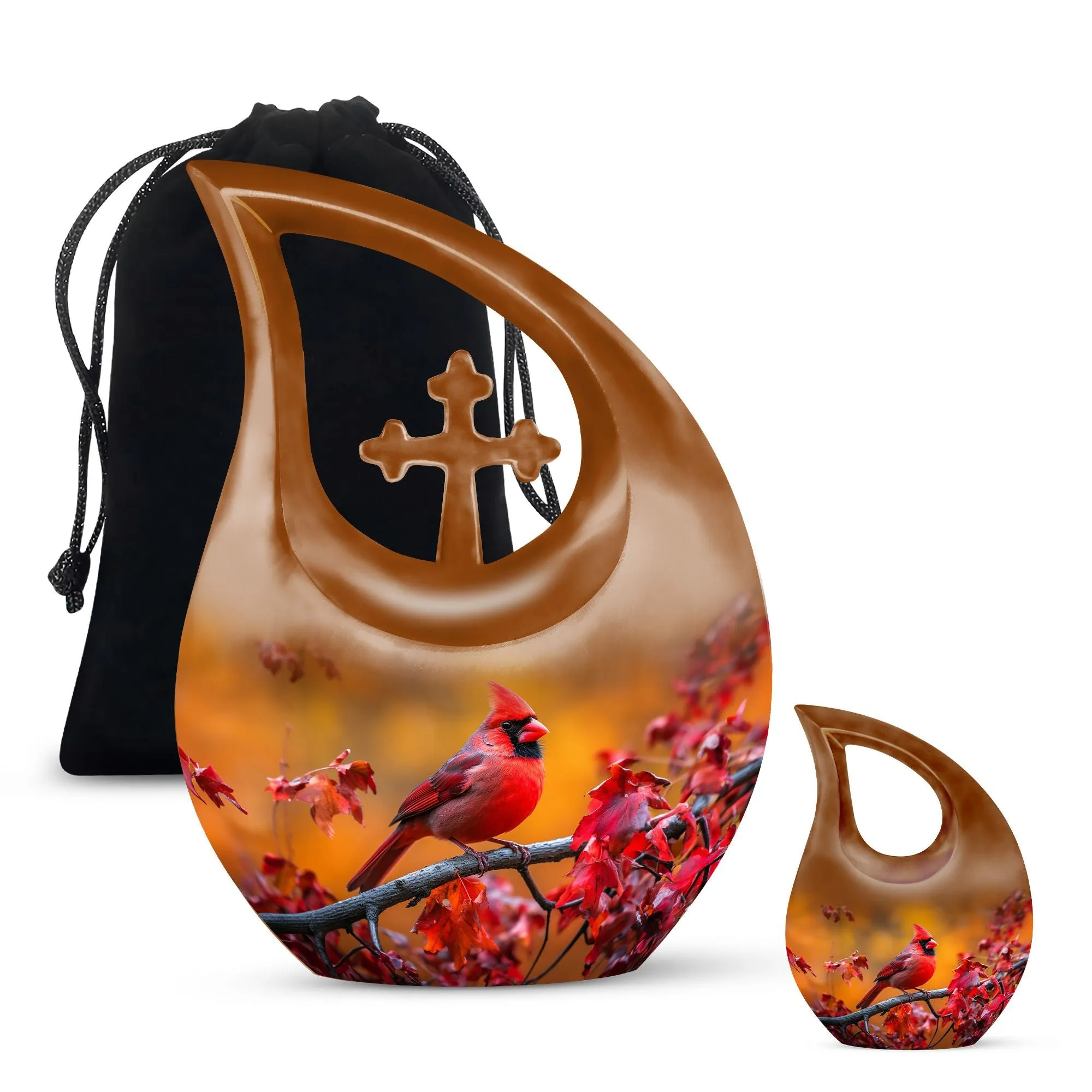 Cardinal Bird Urn: Keepsake Cremation Urn For Human Ashes