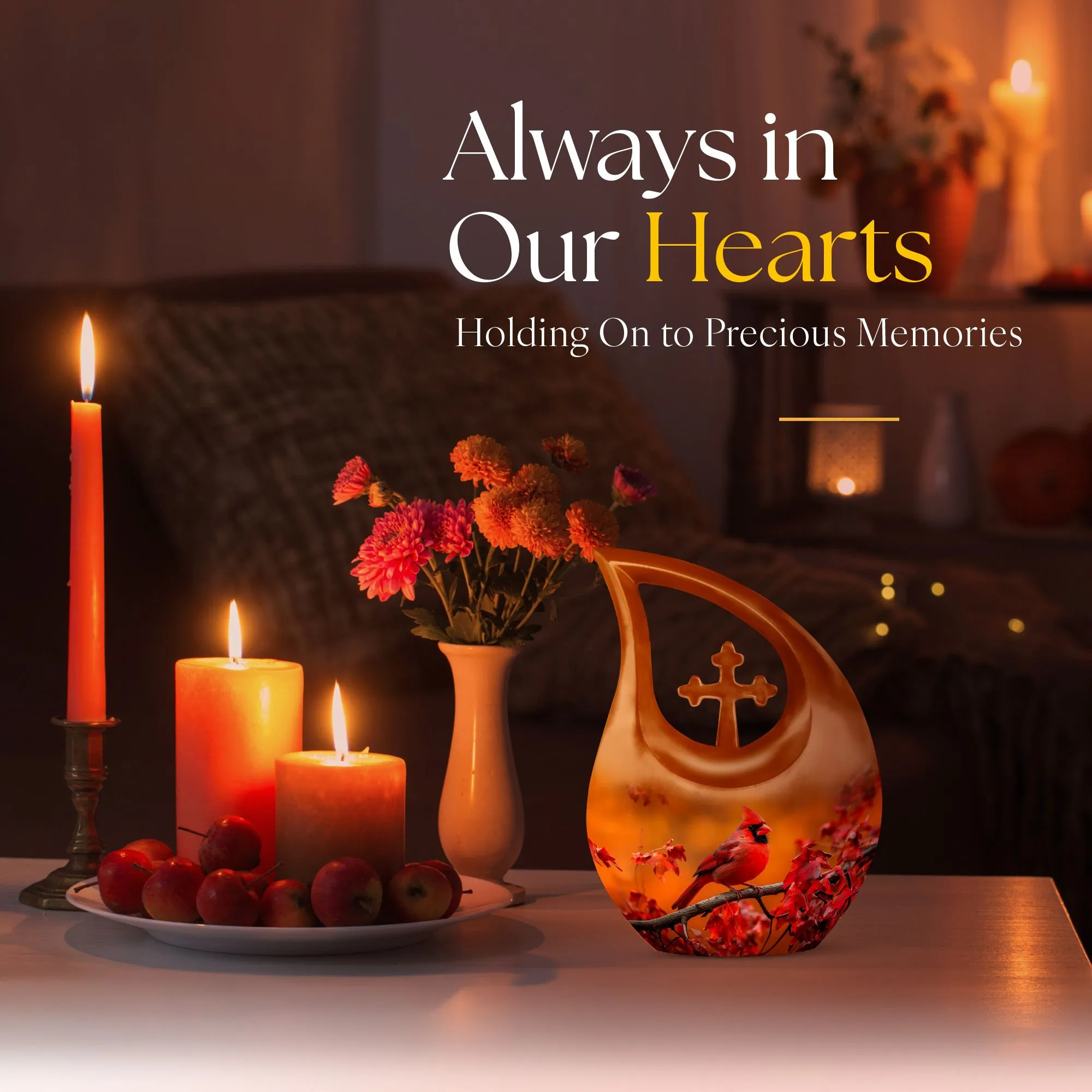 Cardinal Bird Urn: Keepsake Cremation Urn For Human Ashes