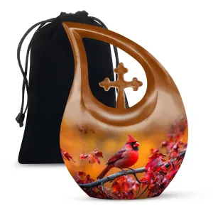 Cardinal Bird Urn: Keepsake Cremation Urn For Human Ashes