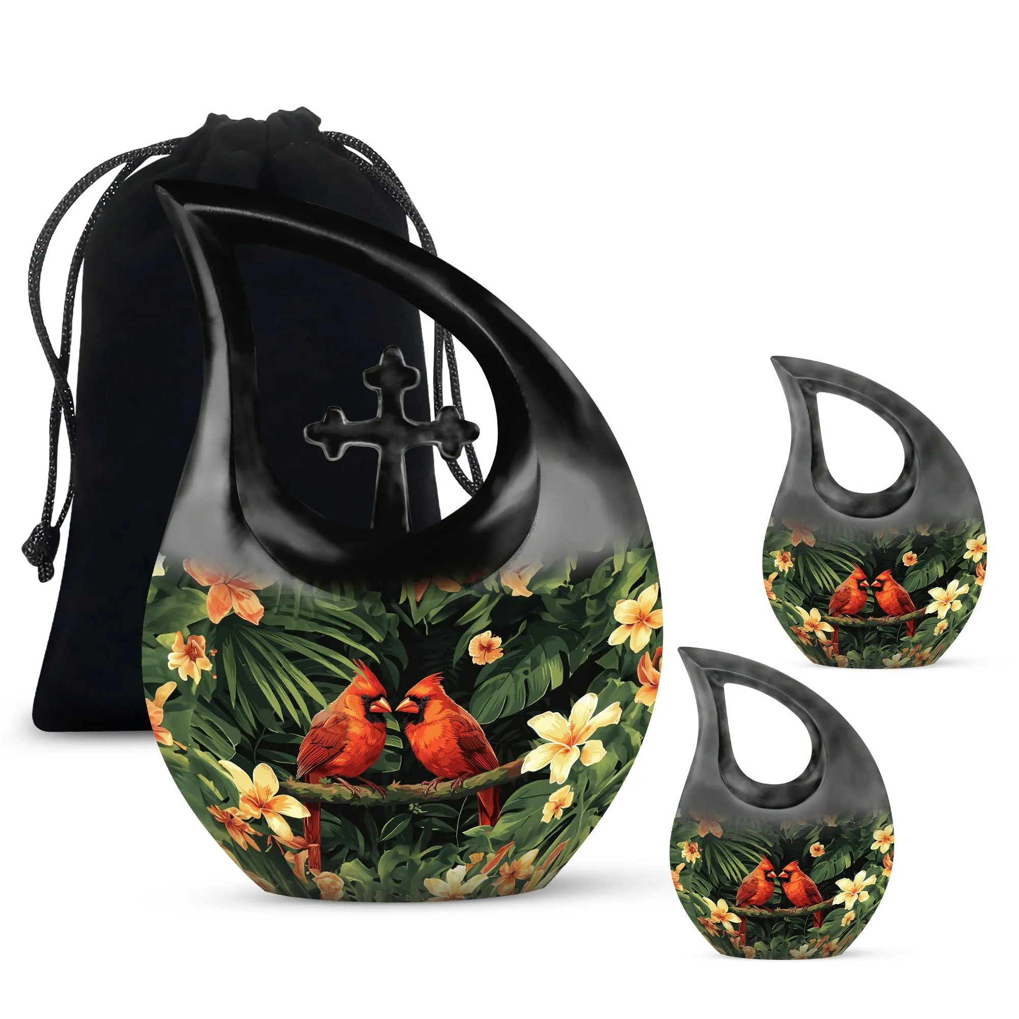 Cardinal Bird Urn-  Memorial Cremation Urn For Human Ashes Urn