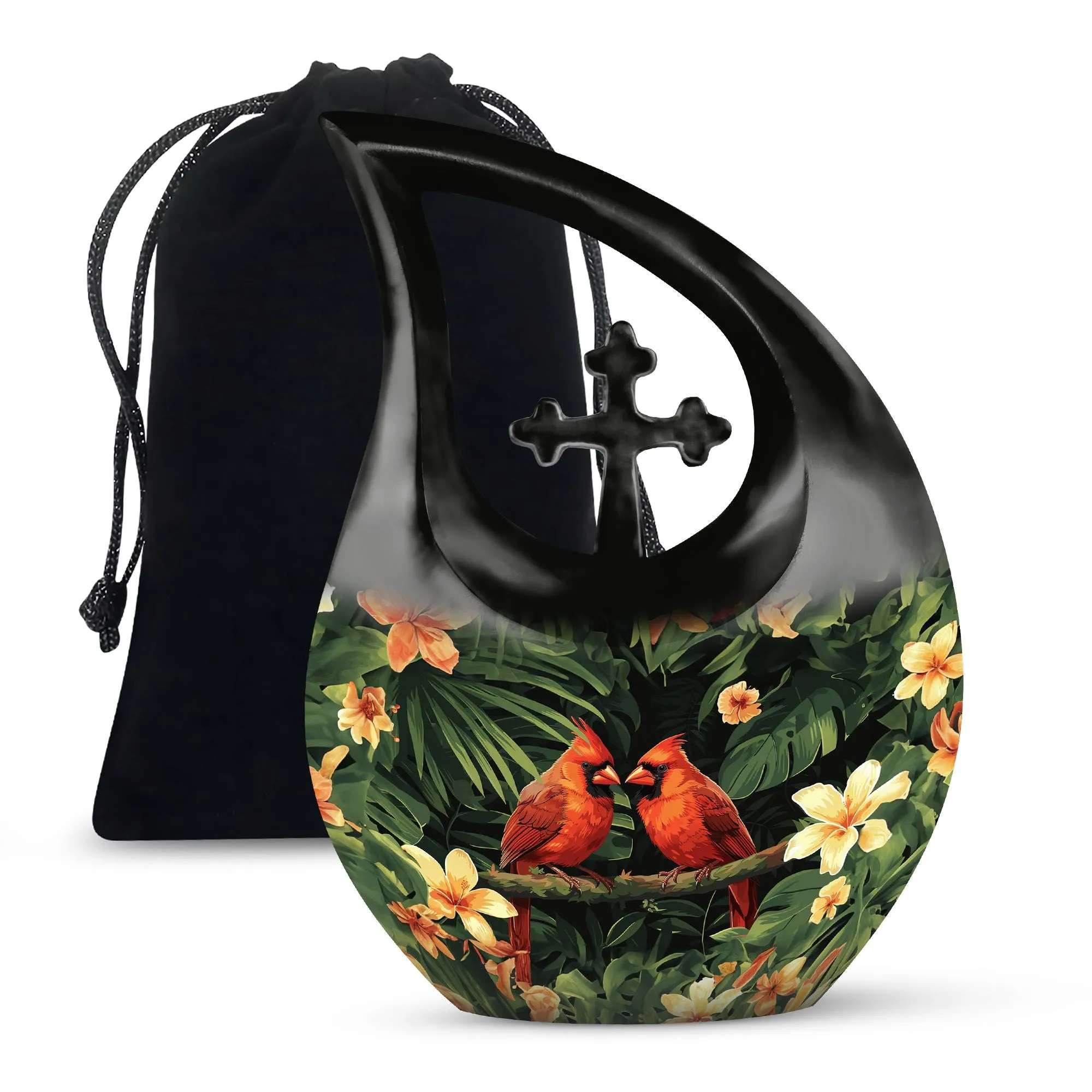 Cardinal Bird Urn-  Memorial Cremation Urn For Human Ashes Urn