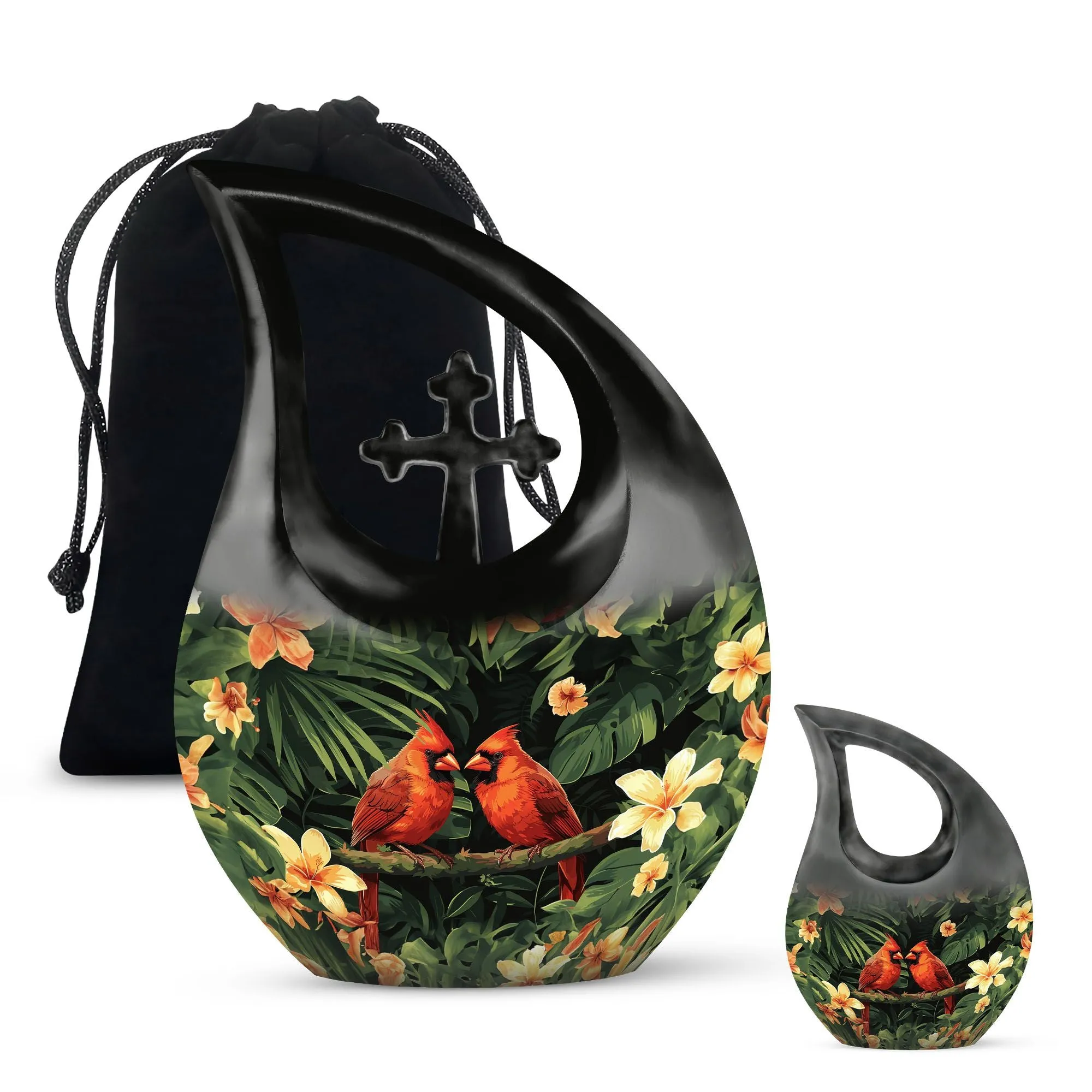 Cardinal Bird Urn-  Memorial Cremation Urn For Human Ashes Urn