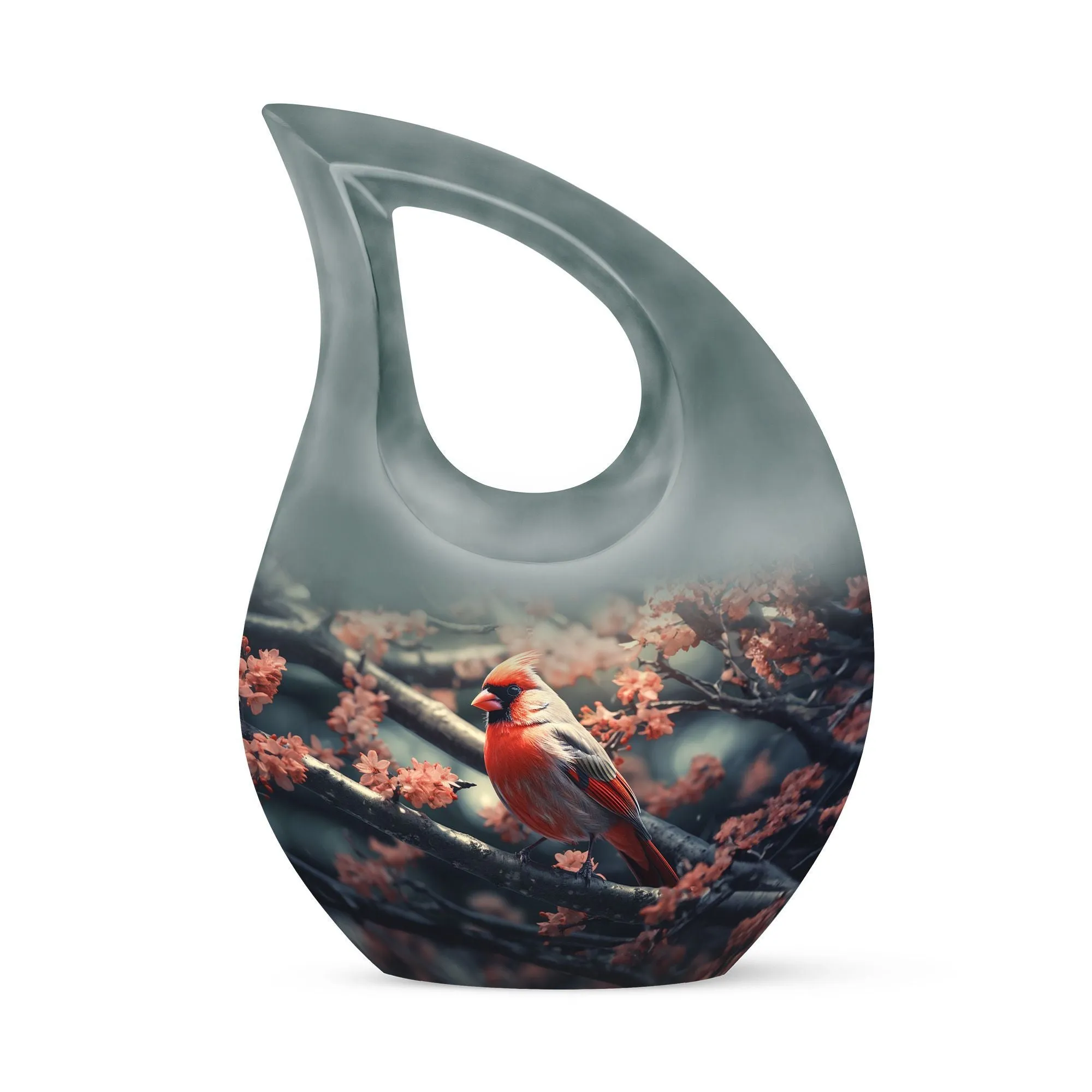 Cardinal Bird Urn: Small Keepsake Urn For Human Ashes