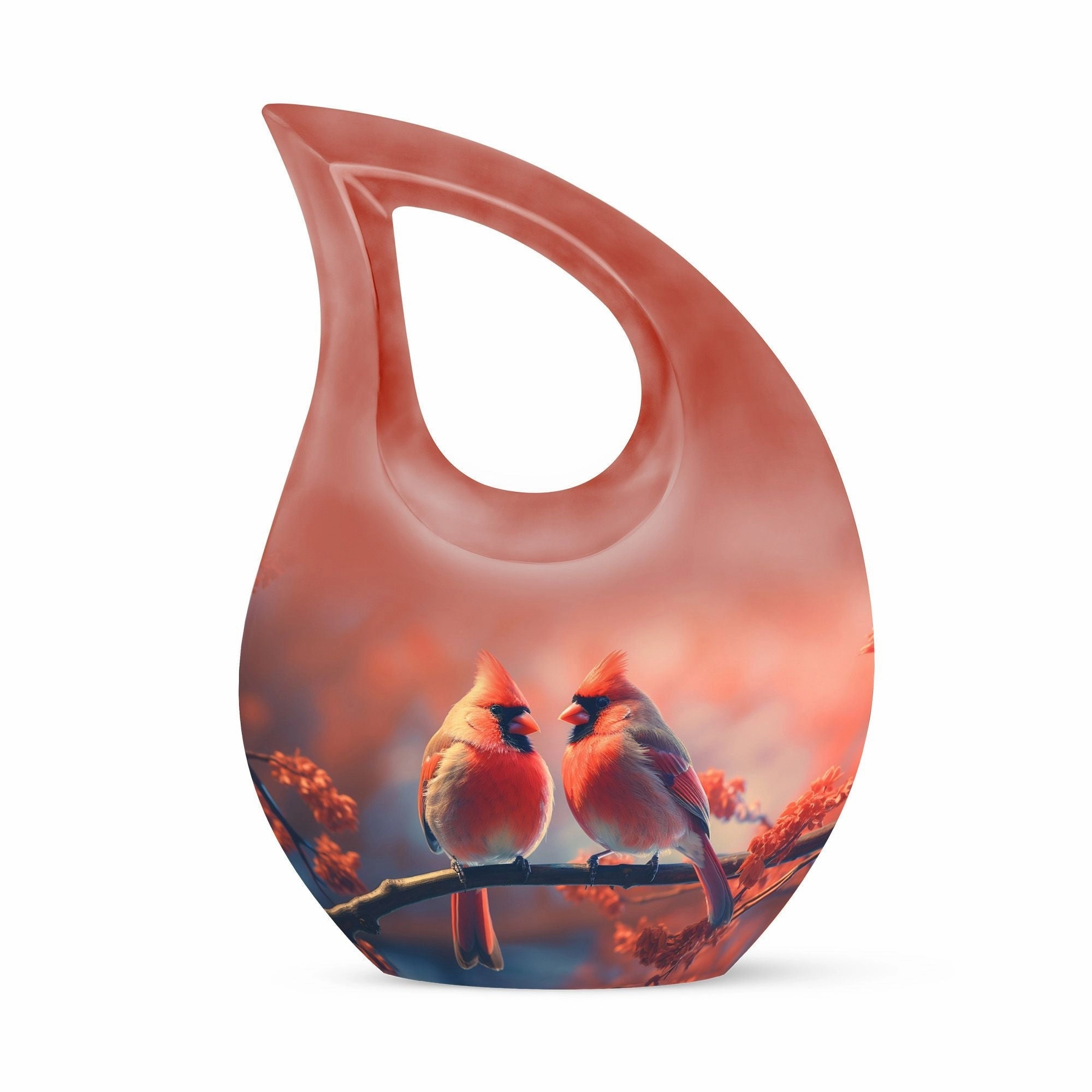 Cardinal Bird Memorial Urn: Cremation Urn For Ashes