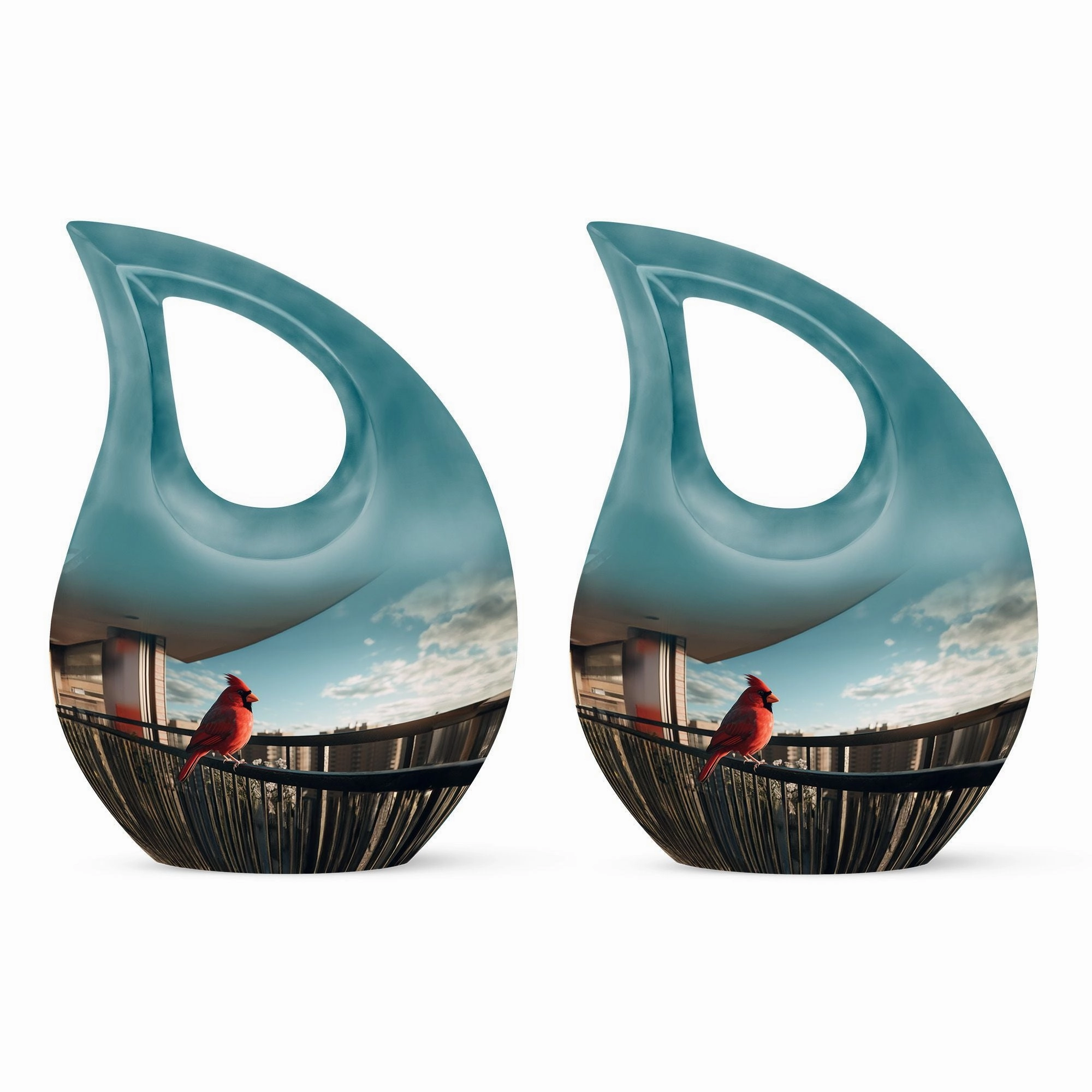 Cardinal Bird Memorial Urn: Cremation Urn For Ashes