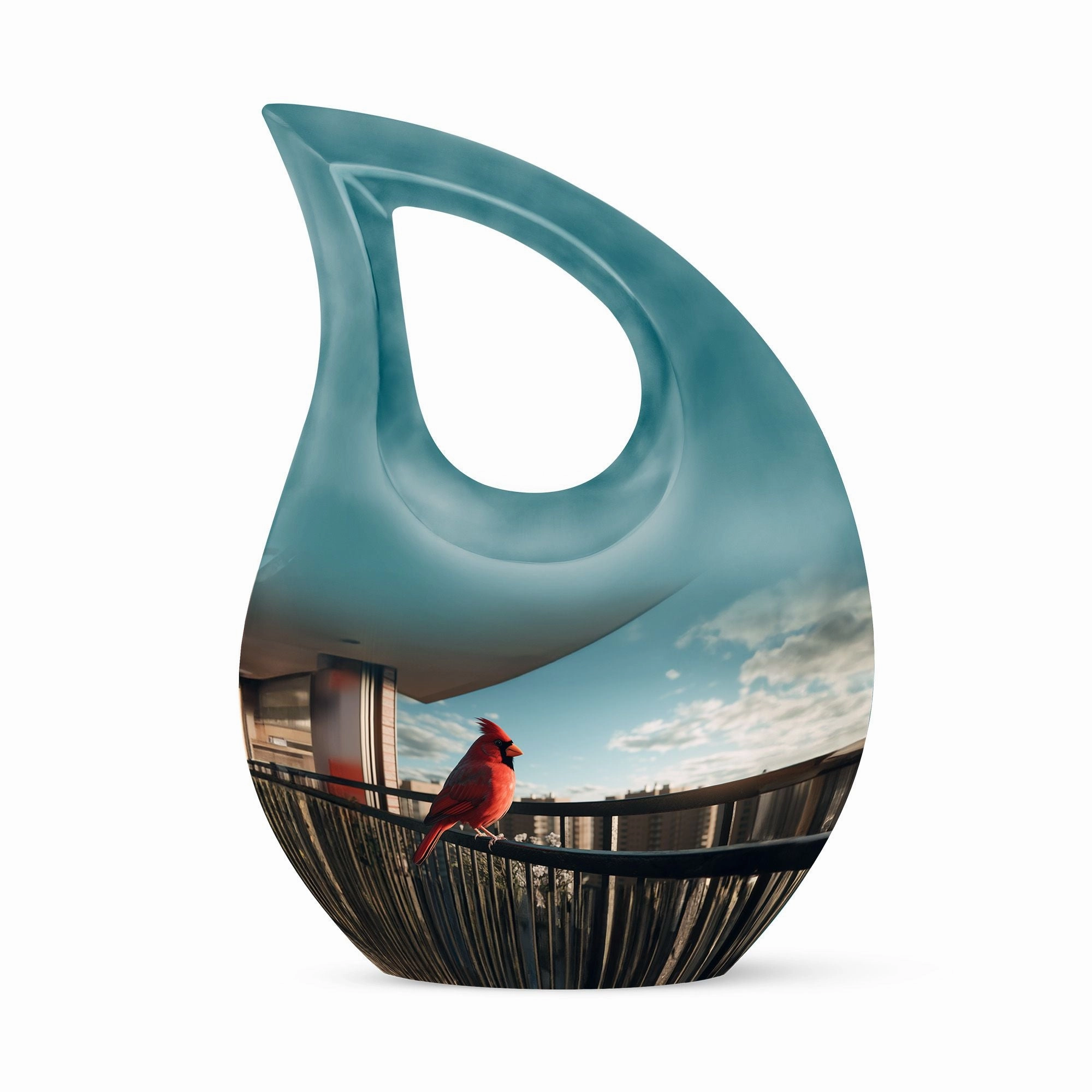 Cardinal Bird Memorial Urn: Cremation Urn For Ashes